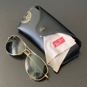 Original Ray-Ban Cockpit Pilot Sunglasses Gold